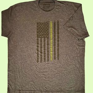 Mens 3X T-shirt ~ Thin Green Line/Military, American Flag 🇺🇸